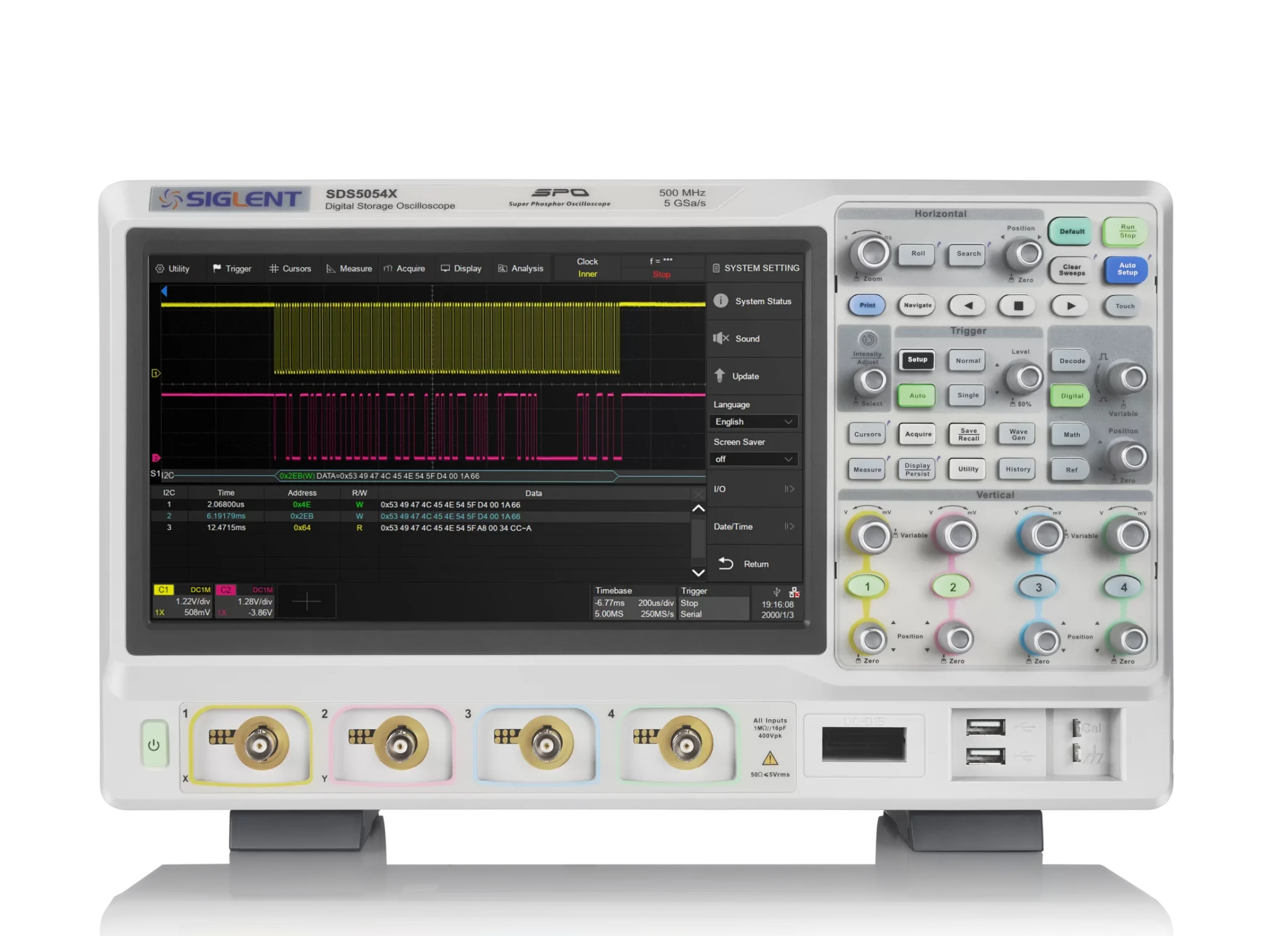SDS5000X Series Super Phosphor Oscilloscopes