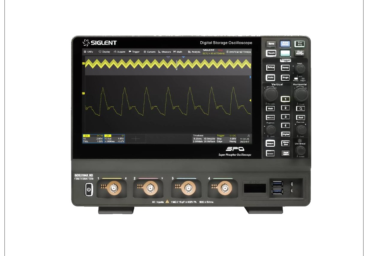 SDS3000X HD Digital Storage Oscilloscope