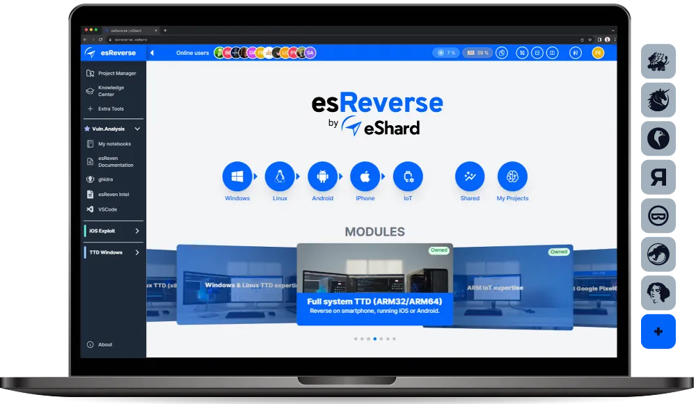 esReverse reverse engineering platform by eShard